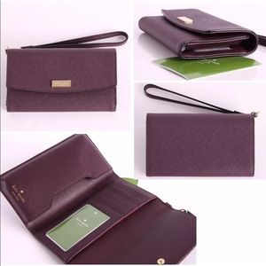 Plum Kate Spade Laurel Way iPhone Wristlet Wallet